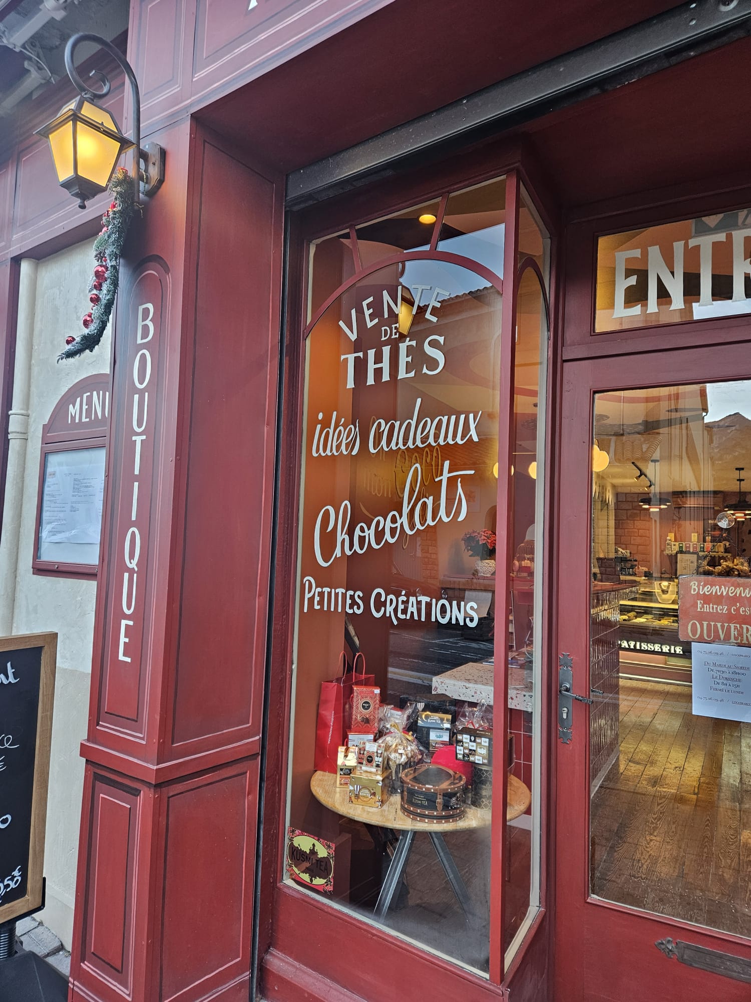 Vitrine de la boutique